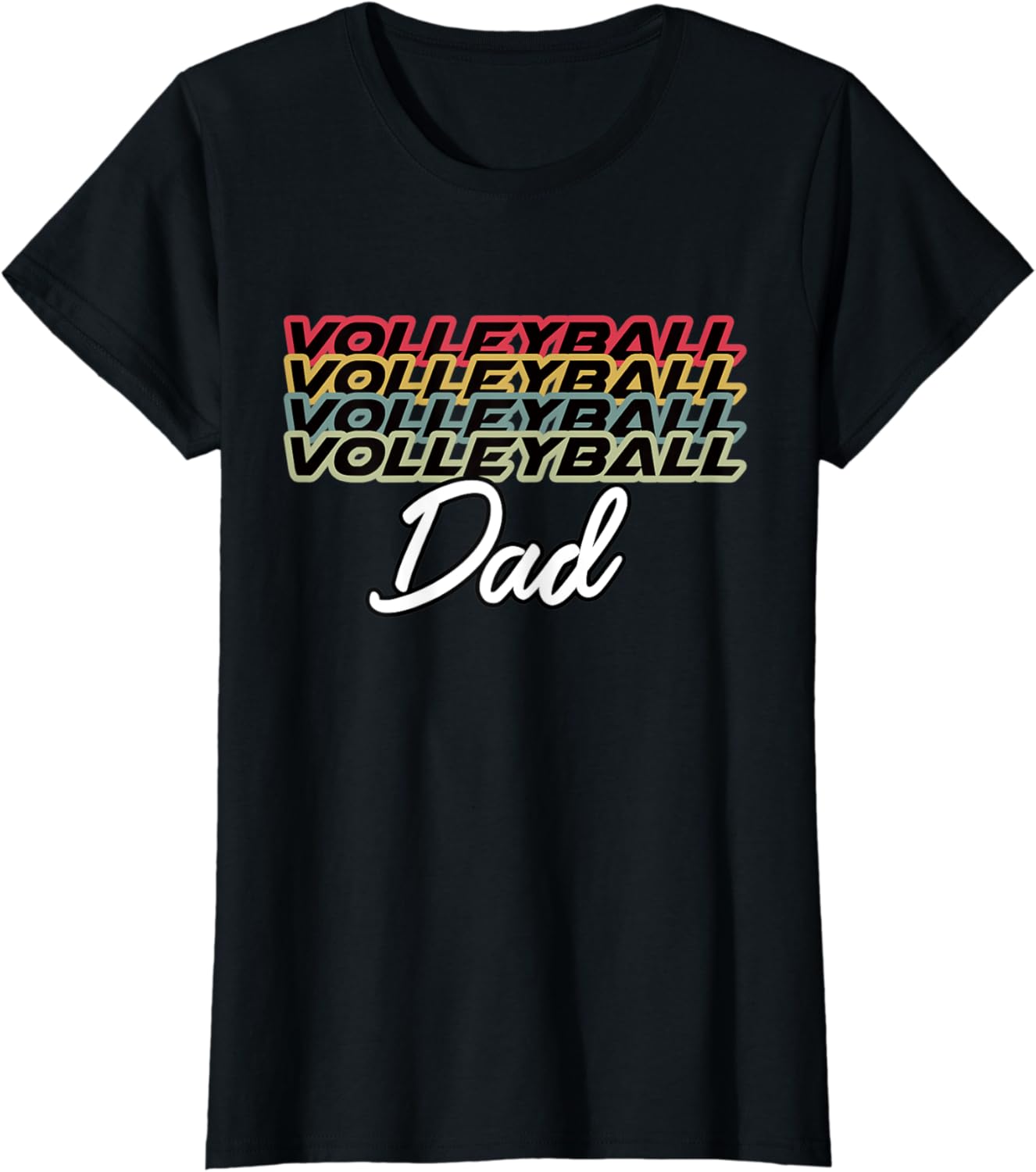 Womens Retro Volleyball Dad Funny Father Vintage 80s TShirt Clothing, Shoes & Jewelry